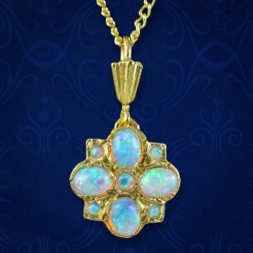 Victorian style cultured opal - cultured,