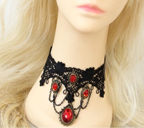 Halloween lace choker ladies - lace,
