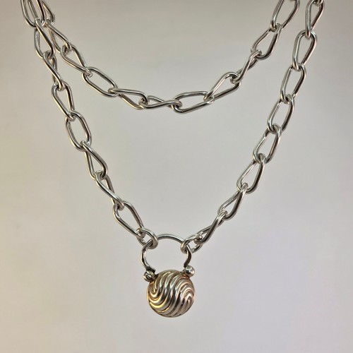 Antique french silver chain - french,