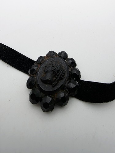 Antique c1870 french jet - c1870, cameo