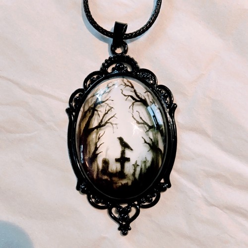 Gothic vintage oval glass - gothic,