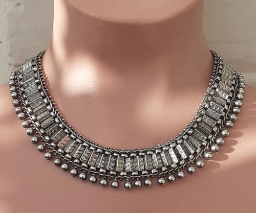 Victorian silver book chain - book,