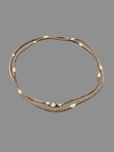 Victorian woven hair necklace - woven,