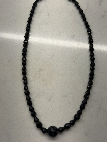 Antique victorian faceted - antique, jet