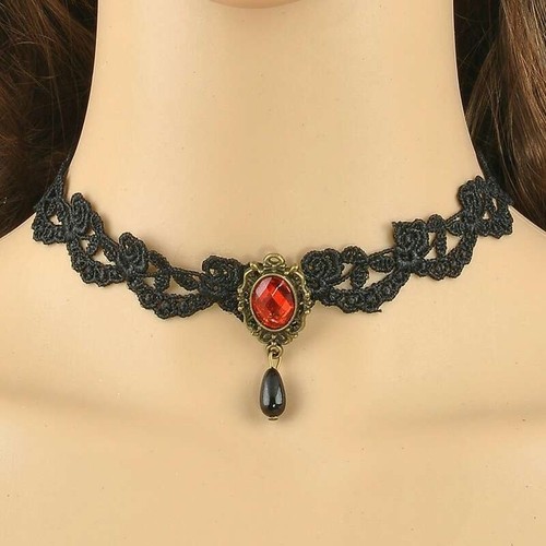 Black lace victorian - victorian, vintage