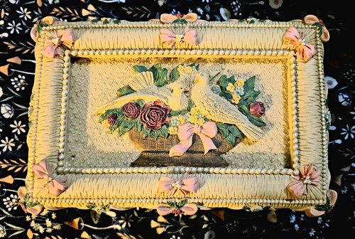 Vintage ornate cast resin - vintage,