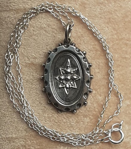 Victorian silver pendant with - victorian,