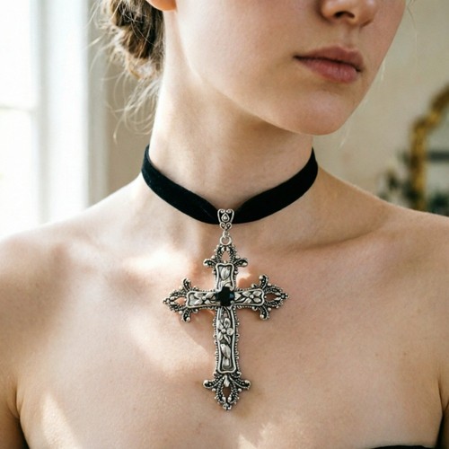 Victorian gothic black rope - victorian,