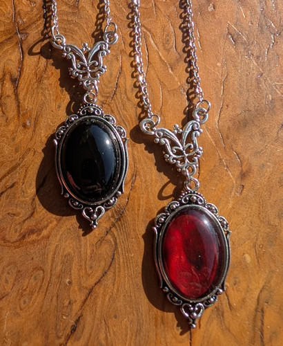 Goth victorian cameo - cameo, necklace