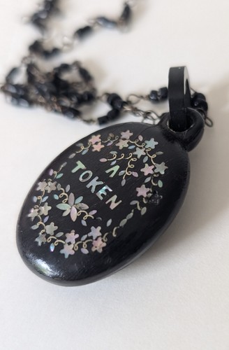 Antique victorian vulcanite a - antique,