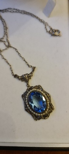 True vintage topaz pendant - topaz,
