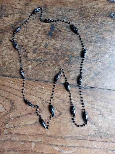 Antique black glass - black, inch
